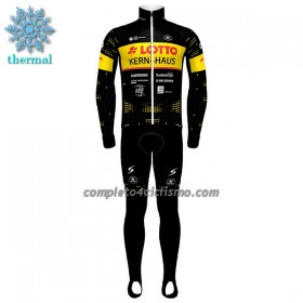 Completo Maglia ML + Pantaloncino con bretelle ML 2023 Lotto-Kern Haus Winter Invernale Giallo Nero